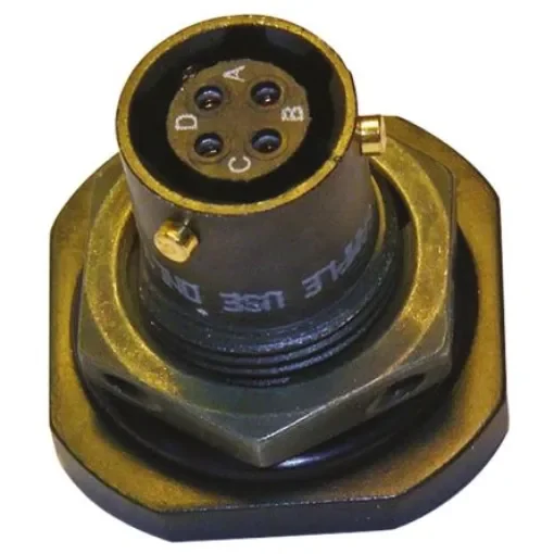 Amphenol Limited, 62GB 4 Way Panel Mount MIL Spec Circular Connector Receptacle, Socket Contacts,Shell Size 8, Bayonet - 62GB-57A08-04SN product image