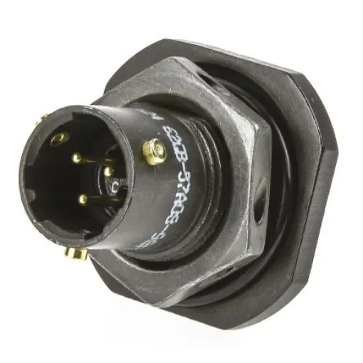 Amphenol Limited, 62GB 3 Way Panel Mount MIL Spec Circular Connector Receptacle, Pin Contacts,Shell Size 8, Bayonet - 62GB-57A08-98PN product image