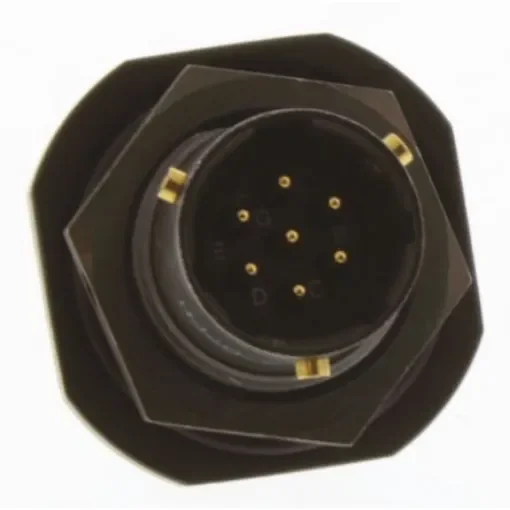 Amphenol Limited, 62GB 7 Way Panel Mount MIL Spec Circular Connector Receptacle, Pin Contacts,Shell Size 10, Bayonet - 62GB-57A10-07PN product image