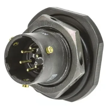 Amphenol Limited, 62GB 6 Way Panel Mount MIL Spec Circular Connector Receptacle, Pin Contacts,Shell Size 10, Bayonet - 62GB-57A10-06PN product image