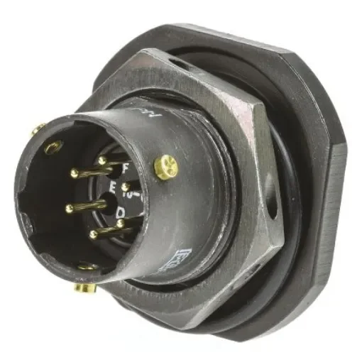 Amphenol Limited, 62GB 6 Way Panel Mount MIL Spec Circular Connector Receptacle, Pin Contacts,Shell Size 10, Bayonet - 62GB-57A10-06PN product image
