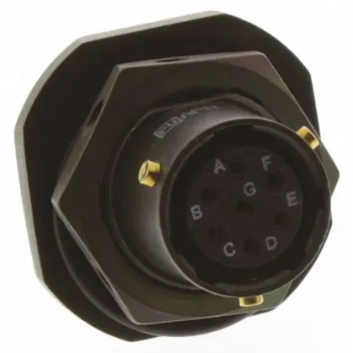 Amphenol Limited, 62GB 7 Way Panel Mount MIL Spec Circular Connector Receptacle, Socket Contacts,Shell Size 10, Bayonet - 62GB-57A10-07SN product image