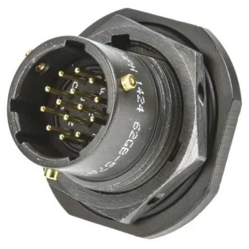 Amphenol Limited, 62GB 14 Way Panel Mount MIL Spec Circular Connector Receptacle, Pin Contacts,Shell Size 12, Bayonet - 62GB-57A12-14PN product image