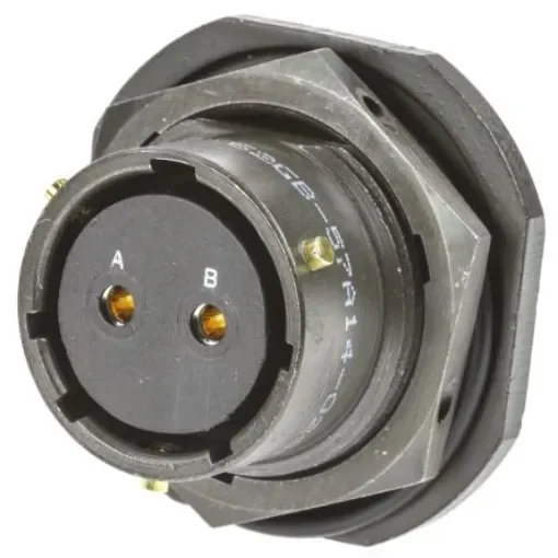 Amphenol Limited, 62GB 2 Way Panel Mount MIL Spec Circular Connector Receptacle, Socket Contacts,Shell Size 14, Bayonet - 62GB-57A14-02SN product image