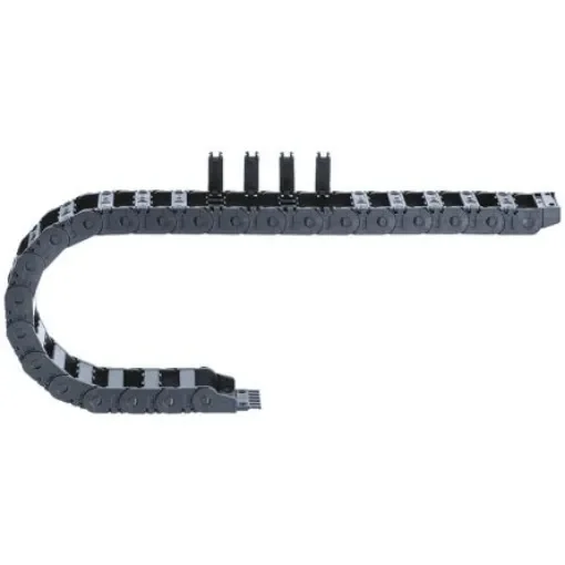 Igus 2500, e-chain Black Cable Chain - Flexible Slot, W119 mm x D35mm, L1m, 75 mm Min. Bend Radius, Igumid GLW - 2500.10.075.0 product image
