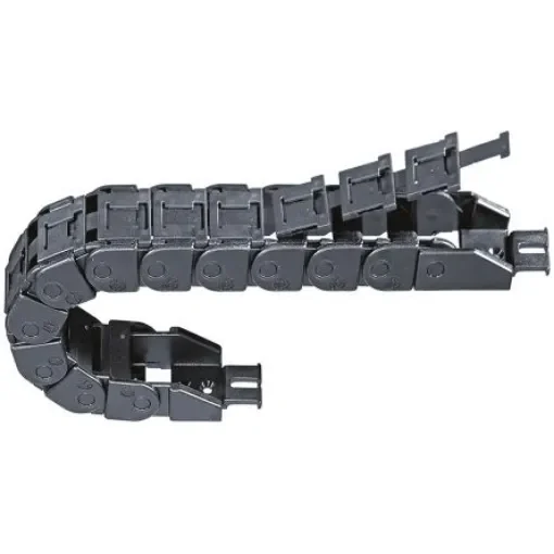 Igus 9, e-chain Black Cable Chain - Flexible Slot, W18.2 mm x D19.3mm, L1m, 48 mm Min. Bend Radius, Igumid G - 09.10.048.0 product image