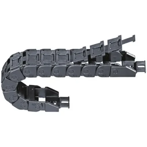 Igus 9, e-chain Black Cable Chain - Flexible Slot, W18.2 mm x D19.3mm, L1m, 28 mm Min. Bend Radius, Igumid G - 09.10.028.0 product image
