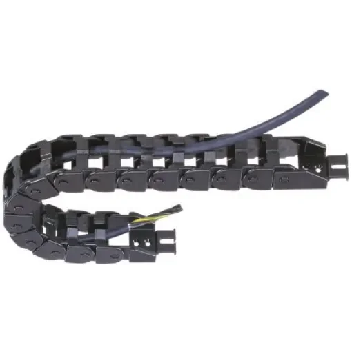 Igus e-chain, Z08 Black Cable Chain - Flexible Slot, W38.2 mm x D19.3mm, L1m, 28 mm Min. Bend Radius, Igumid NB - Z08.30.028.0 product image