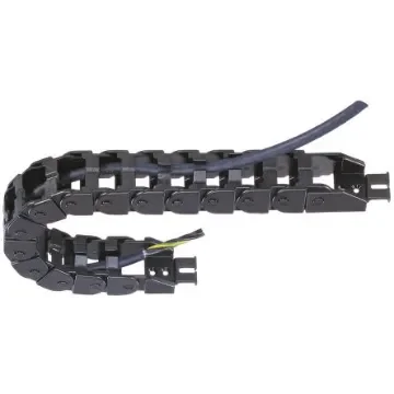Igus e-chain, Z08 Black Cable Chain - Flexible Slot, W28.2 mm x D19.3mm, L1m, 48 mm Min. Bend Radius, Igumid NB - Z08.20.048.0 product image
