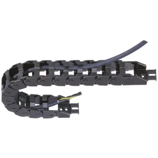 Igus e-chain, Z08 Black Cable Chain - Flexible Slot, W28.2 mm x D19.3mm, L1m, 48 mm Min. Bend Radius, Igumid NB - Z08.20.048.0 product image