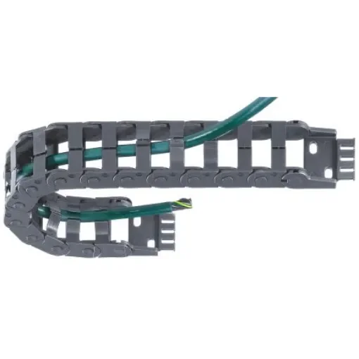 Igus e-chain, Z14 Black Cable Chain - Flexible Slot, W62 mm x D25mm, L1m, 75 mm Min. Bend Radius, Igumid NB - Z14.4.075.0 product image