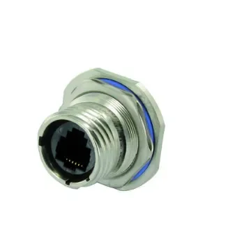 Amphenol Socapex RJ11FTVX Series Female RJ11 Connector, Jam Nut Straight 1 Port 8 -Way - RJ11FTVX7SA1N product image