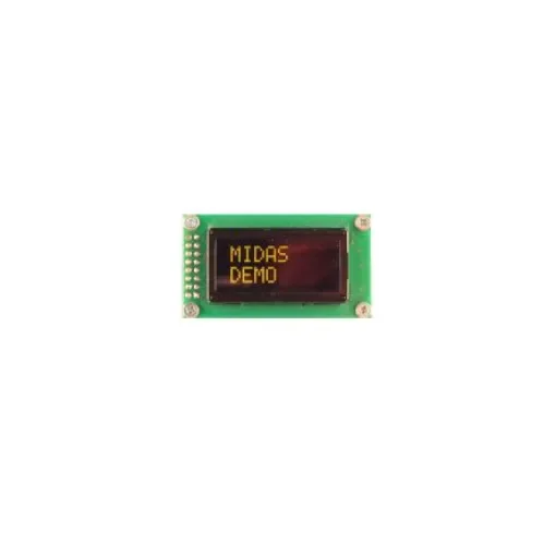 Midas Yellow Passive matrix OLED Display COB Parallel Interface - MCOB20805AV-EYP product image