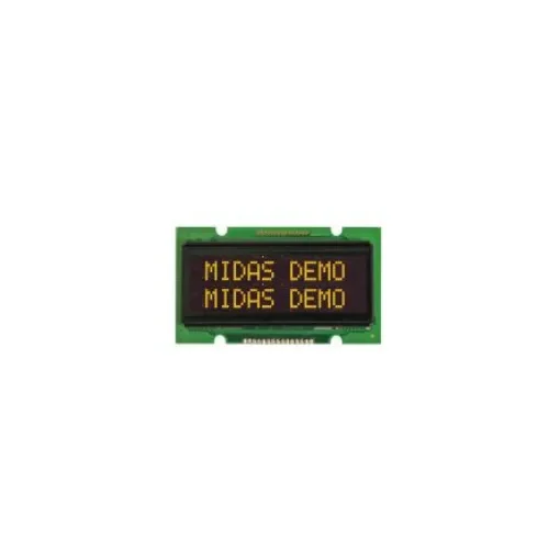 Midas Yellow Passive matrix OLED Display COB Parallel Interface - MCOB21205AV-EYP product image