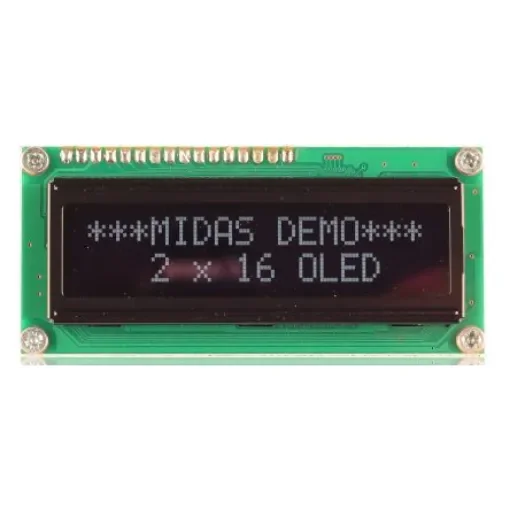 Midas White Passive matrix OLED Display COB Parallel Interface - MCOB21605G1V-EWP product image