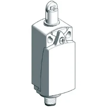 Telemecanique Sensors OsiSense XC Series Roller Plunger Limit Switch, NO/NC, IP66, IP67, DPST, Plastic Housing, 250V ac - XCKP2102M12 product image