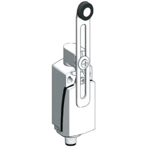 Telemecanique Sensors OsiSense XC Series Roller Lever Limit Switch, NO/NC, IP66, IP67, DPST, Zamak Zinc Alloy Housing, - XCKD2145M12 product image