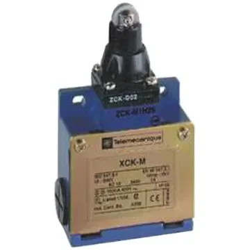 Telemecanique Sensors OsiSense XC Series Roller Lever Limit Switch, NO/NC, IP66, Zamak Zinc Alloy Housing - XCKM102H7 product image