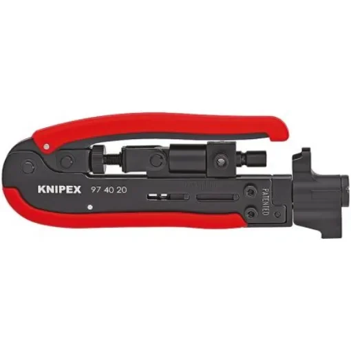 Knipex Hand Crimp Tool for BNC Connectors, F Connectors, RCA Connectors - 97 40 20 SB product image