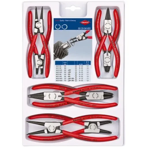 Knipex 8-Piece Circlip Plier Set, 12 in Overall - 00 20 04 V01 product image