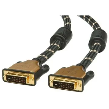 Roline, Male DVI-D Dual Link to Male DVI-D Dual Link  Cable, 2mBlack/Gold sheath - 11.04.5512-10 product image