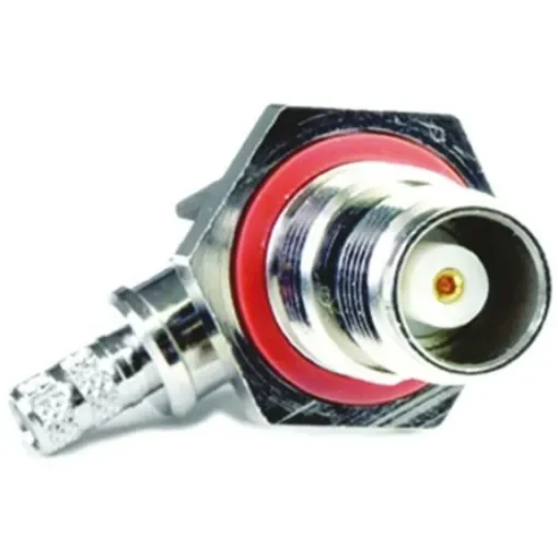 Amphenol RF, Jack Cable Mount TNC Connector, 50O, Crimp, Solder Termination, Right Angle Body - 31-6509 product image