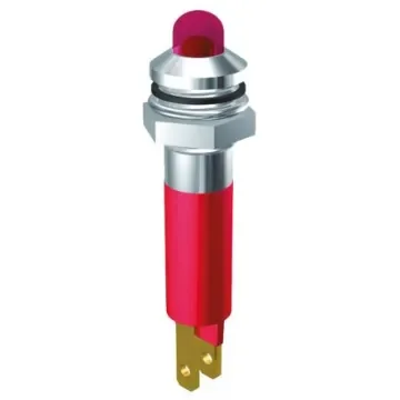 Signal Construct Red Panel Mount Indicator, 230V, 8mm Mounting Hole Size, Solder Tab Termination - SWQU08028 product image