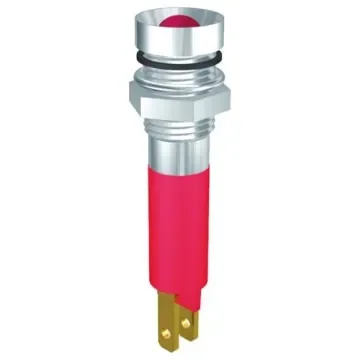 Signal Construct Red Panel Mount Indicator, 230V, 8mm Mounting Hole Size, Solder Tab Termination - SWZU08028 product image