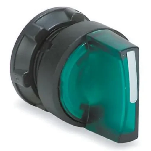 Schneider Electric Harmony XB5 Series 3 Position Selector Switch Head, 22mm Cutout, Green Handle - ZB5AK1733 product image