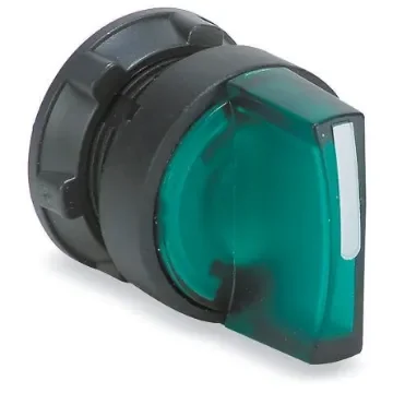 Schneider Electric Harmony XB5 Series 3 Position Selector Switch Head, 22mm Cutout, Green Handle - ZB5AK1833 product image