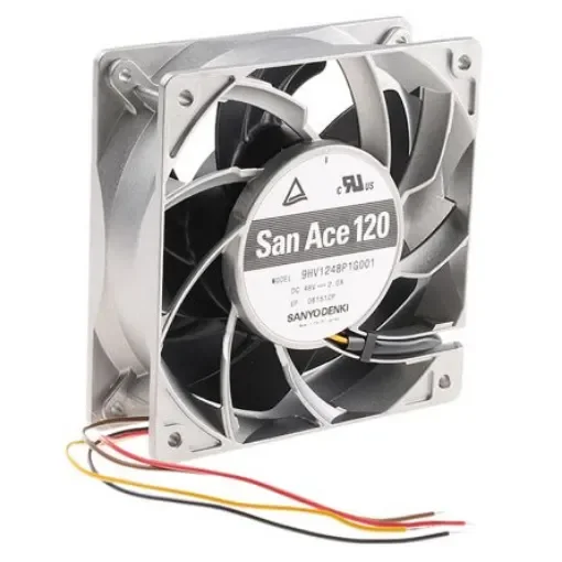 Sanyo Denki San Ace 9HV Series Axial Fan, 48 V dc, DC Operation, 498m³/h, 96W, 2A Max, 120 x 120 x 38mm - 9HV1248P1G001 product image