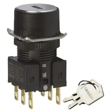 Omron IP65 Key Switch, DPDT 3-Way - A165K-T3M-2 product image