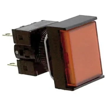 Omron A16 Series Illuminated Push Button, Panel Mount, 16mm Cutout, DPDT, IP65 - A165L-JRM-24D-2 product image