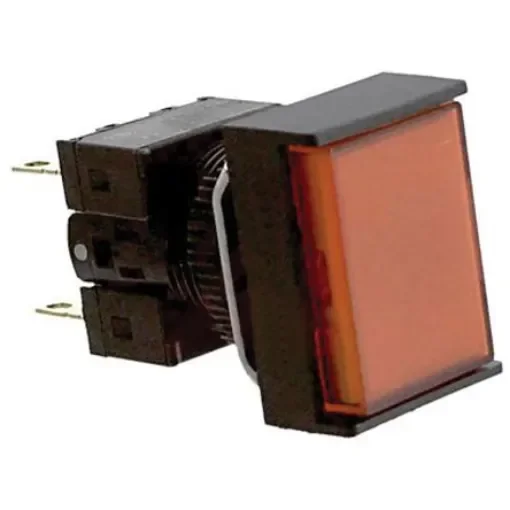 Omron A16 Series Illuminated Push Button, Panel Mount, 16mm Cutout, DPDT, IP65 - A165L-JRM-24D-2 product image