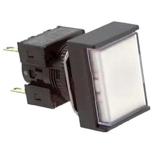 Omron A16 Series Illuminated Push Button, Panel Mount, 16mm Cutout, DPDT, IP65 - A165L-JWM-24D-2 product image