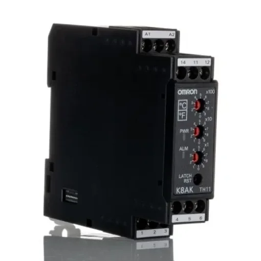 Omron Temperature Monitoring Relay, SPDT, DIN Rail - K8AK-TH11S 100-240VAC product image