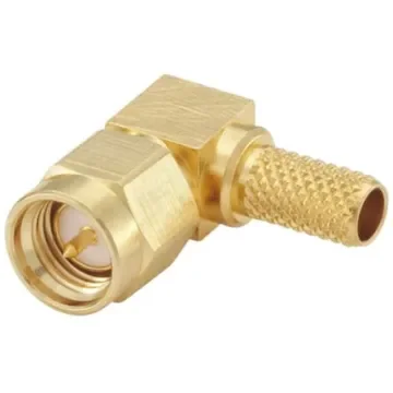 Rosenberger SMA Series, Plug Cable Mount SMA Connector, 50O, Crimp Termination, Right Angle Body - 32S207-307L5 product image