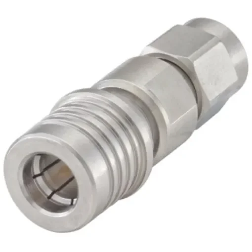 Rosenberger Straight 50O RF Adapter QMA Plug to SMA Plug 18GHz - 28S132-S00N5 product image