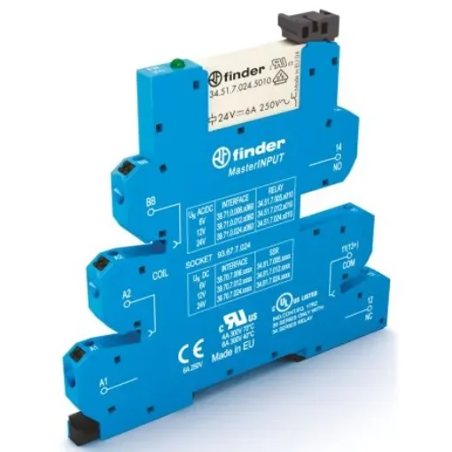 Finder 39 Series Interface Relay, DIN Rail Mount, 230V ac Coil, SPDT - 39.71.8.230.5060 product image