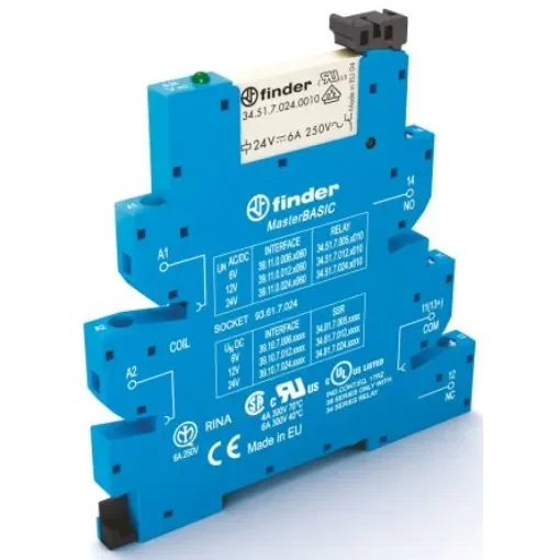 Finder 39 Series Interface Relay, DIN Rail Mount, 110V ac/dc Coil, SPDT - 39.11.0.125.0060 product image