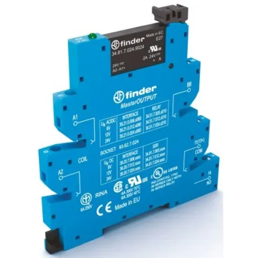 Finder Series 39 Series Solid State Interface Relay, 138 V Control, 6 A Load, DIN Rail Mount - 39.20.0.125.9024 product image