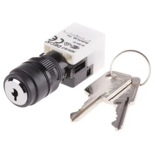 RS PRO IP65 Key Switch, SPDT 2-Way - 8200488 product image