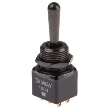 RS PRO Toggle Switch, PCB Mount, (On)-On-(On), DPDT, Solder Terminal - 8200526 product image