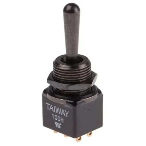 RS PRO Toggle Switch, PCB Mount, (On)-On-(On), DPDT, Solder Terminal - 8200526 product image