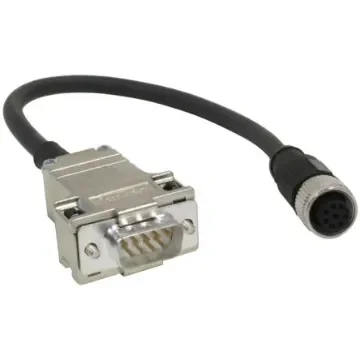 Baumer Straight Female 8 way M12 to Straight Male 9 way 9 Pin D-sub Sensor Actuator Cable, 200mm - 11119280 product image