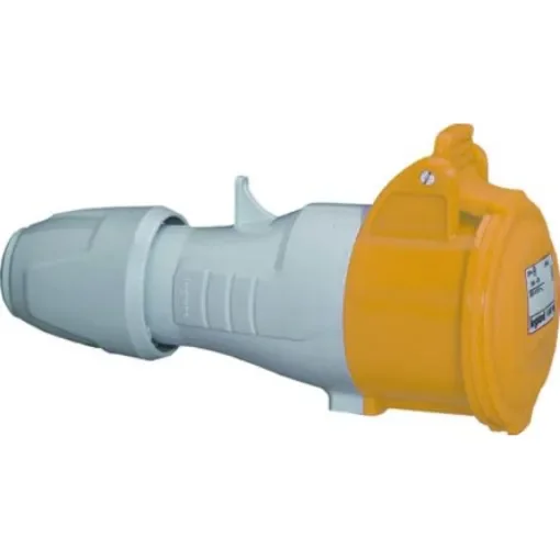 Legrand, P17 Tempra Pro IP44 Yellow Cable Mount 2P + E Industrial Power Socket, Rated At 32A, 110 V - 5 552 11 product image
