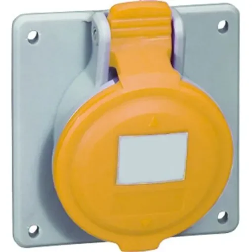 Legrand, P17 Tempra Pro IP44 Yellow Panel Mount 2P + E Industrial Power Socket, Rated At 32A, 110 V - 5 552 81 product image