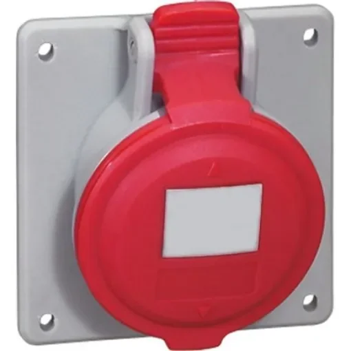 Legrand, P17 Tempra Pro IP44 Red Panel Mount 3P + N + E Industrial Power Socket, Rated At 32A, 415 V - 5 552 89 product image