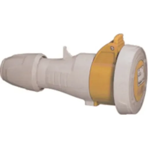 Legrand, P17 Tempra Pro IP66, IP67 Yellow Cable Mount 2P + E Industrial Power Socket, Rated At 16A, 110 V - 5 553 01 product image