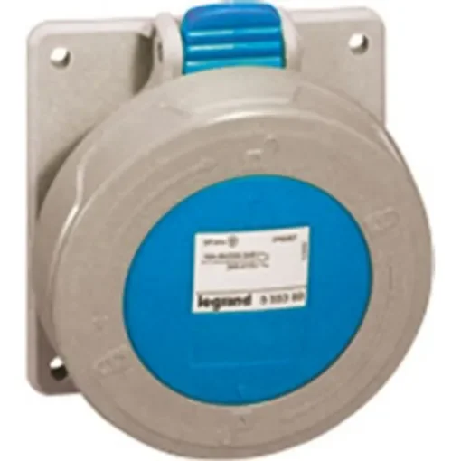 Legrand, P17 Tempra Pro IP66, IP67 Blue Panel Mount 2P + E Industrial Power Socket, Rated At 32A, 230 V - 5 554 84 product image